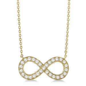 1.02ct Pave Lab-Grown Diamond Infinity Twist Pendant Necklace in 14k Yellow Gold Infinity Pendant Necklace - Product Image 1