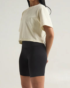 Luxury Anti-Roll High <b>Waist</b> Biker Shorts for Women Muscle Support OEM Contour Shaping Activewear Quality Women's Fitness Shorts - Product Image 4