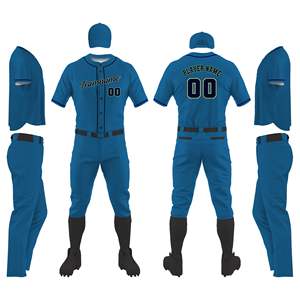 Uniforme de béisbol con logotipo personalizado OEM para adultos y jóvenes 100% poliéster sublimación impreso uniforme de béisbol uniforme de varios colores - Product Image 3