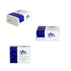 Factory Direct Embossing Roller 200 sheets Facial <b>Tissue</b> 3 Ply or Custom Layer <b>Packing</b> In 4 Packs/ Bag Suitable <b>For</b> Bay Use - Product Image 1