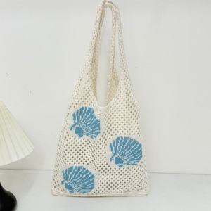 Nuevo Bolso de Hombro Tejido con Conchas Marinas al Estilo Coreano, Bolso de Playa de Gran Capacidad para Vacaciones, Bolso de Ganchillo - Product Image 6