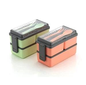 กล่องอาหารกลางวันพลาสติก3ช่องเก็บอาหารของคุณให้เป็นระเบียบสดใหม่พร้อมไปกล่องเบนโตะสำหรับไปโรงเรียนวิทยาลัยโลโก้ออกแบบได้ตามต้องการ - Product Image 1