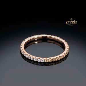 <b>925</b> Sterling <b>Silver</b> Diamond Eternity Band <b>Ring</b> Thin Stackable Wedding Band Minimalist Promise <b>Ring</b> for Women - Product Image 1