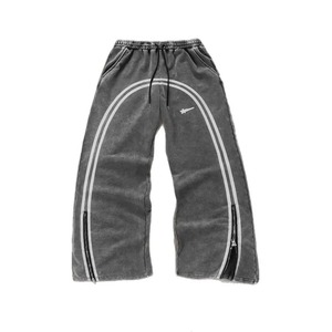 Y2K Nouveaux pantalons de survêtement décontractés pour hommes à jambes larges pour l'Europe et les États-Unis American High Street Washed Vintage Pants - Product Image 5