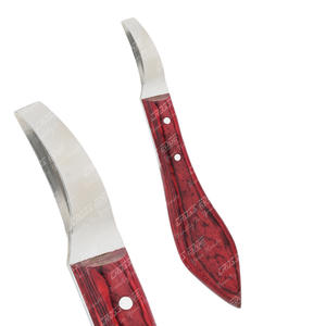 Outils de maréchal-ferrant en vrac couteau à boucle en acier inoxydable pour les professionnels de maréchal-ferrant façonnage et coupe faciles manche en bois personnalisé - Product Image 2