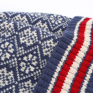 หมวกบีนนี่สำหรับกีฬากลางแจ้งฤดูหนาว แบบยูนิเซ็กซ์ คุณภาพสูง ถักแบบกำหนดเอง พิมพ์ลายดิจิทัล ระบายอากาศ กันน้ำ ผลิตจากอะคริลิก 100% - Product Image 2