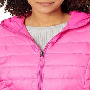 Veste d'hiver pour femmes en coton tricoté, respirante, matelassée, tendance, à logo personnalisé, rose, très vendue - Product Image 2