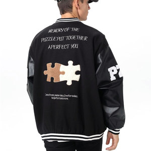 Los más exigentes de alta calidad de invierno para hombres universitarios logotipo frontal personalizado béisbol bombardero Varsity chaqueta fabricante - Product Image 2