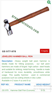 ค้อนทุบอัญมณีเครื่องมือทำเครื่องประดับ978สำหรับเครื่องมืออัญมณี - Product Image 2