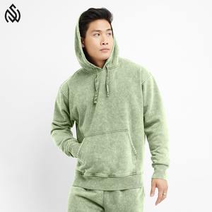 Sudaderas con capucha lavadas con ácido para hombre, gran oferta, 100% algodón, estampado bordado personalizado, venta al por mayor, estilo Hip Hop - Product Image 1