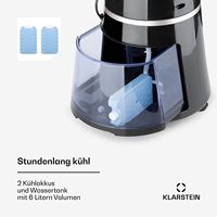 Ventilateur rafraîchisseur d'air à eau 180 m3/h, réservoir 6L, tour de refroidissement portable pour la maison, pour pièces jusqu'à 20 m², 30W, 55 dB, noir