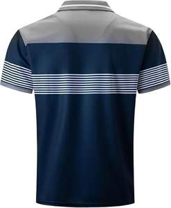Chemises polo pour hommes 100% polyester, couleur personnalisée, tricot imprimé, respirant, manches courtes, t-shirt polo pour hommes - Product Image 2