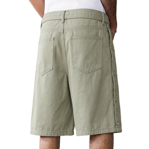 Shorts de Mezclilla para Hombre, Casuales, Hasta la Rodilla, Estilo Cargo, Múltiples Bolsillos, Cierre de Botones, Lazos para Cinturón, 100% Algodón, Transpirables - Product Image 2