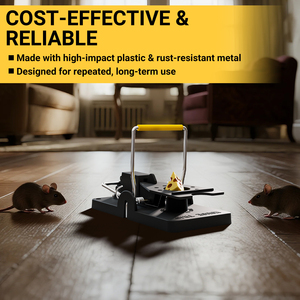 Polystyrene <strong>Mouse</strong> <strong>Trap</strong> Powerful Stainless <strong>Steel</strong> Spring High Sensitive Reusable Rat <strong>Trap</strong> Indoor Outdoor Pest Control - Product Image 4