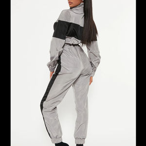 Transpirable hecho de fábrica traje cortavientos para mujer ropa de invierno cálido nuevo estilo cómodo rompevientos de Color de contraste para mujer - Product Image 3