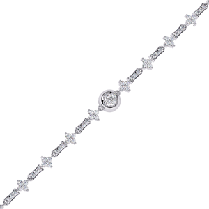 Elegant Lab Diamond Tennis <b>Bracelet</b> 14k 18k 10k Gold or 925 <b>Silver</b> Dainty Womens Diamond <b>Bracelet</b> Bridal, Anniversary, - Product Image 1