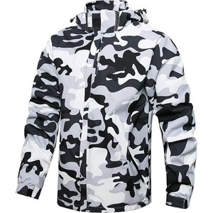 Custom Men's Hooded Waterproof Stand Collar Front Logo Winter Jacket with Canvas Shell Polyester/Cotton <b>Blend</b> - Product Image 1