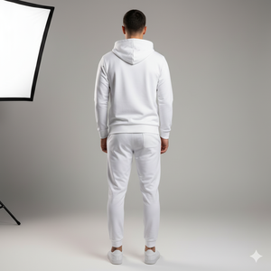 Nouvelle arrivée 2025 Ensemble de survêtement de course pour homme de haute qualité Motif uni Streetwear 100% coton Utilisation décontractée en hiver - Product Image 5