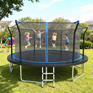 Trampolino da Esterno 14FT con Rete di Sicurezza e Telaio in Acciaio Antiruggine, Tappeto Elastico Ricreativo ad Alto Rimbalzo per Bambini e Adulti - Product Image 2