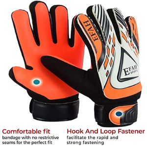 Personalizar guantes de portero de fútbol profesional barato con protección para los dedos guantes de portero de fútbol de látex alemán - Product Image 2