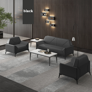 Conjunto de Sofás Modulares para Oficina Comercial, Sofá de Recepción Seccional, Asientos de Cuero Sintético Premium para Sala de Espera Ejecutiva Corporativa - Product Image 6