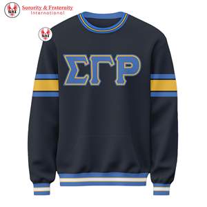 Sweat-shirt à col rond personnalisé Sigma Gamma Rho Sorority, sweat-shirt à col montant de haute qualité, uni, 100% coton, sweat-shirt en molleton français - Product Image 3