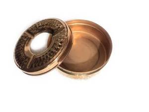 Cenicero de metal de cobre martillado de primera calidad con diseño elegante perfecto para el hogar, bares, restaurantes, oficinas y almacenamiento de cenizas de humo - Product Image 3