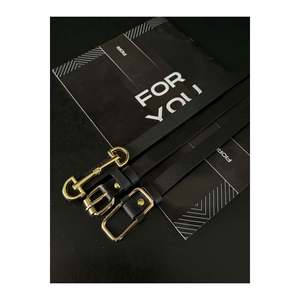 Ensemble de 3 pièces Fiori : ceinture pour femme, ceinture pour veste, ceinture pour chemise, ceinture pour robe - Noir-Or - Product Image 2