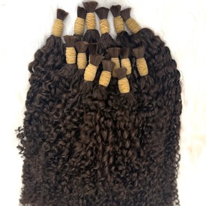 Venta al por mayor puro vietnamita Remy Virgen extensiones de cabello Venta caliente cutícula alineada ondulado a granel peluca tipo crudo único donante - Product Image 2