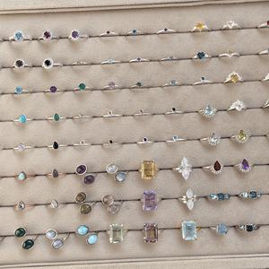 Anillos de Piedras Semipreciosas Naturales, Plata de Ley 925, Rodio, Oro, Diseños Minimalistas, Listos para Fiesta, Últimos Modelos para Mujer, Envío Inmediato - Product Image 3