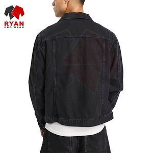 Veste en jean pour hommes, logo personnalisé, impression, broderie, OEM ODM, couleur unie, veste décontractée, fournisseur en gros - Product Image 3