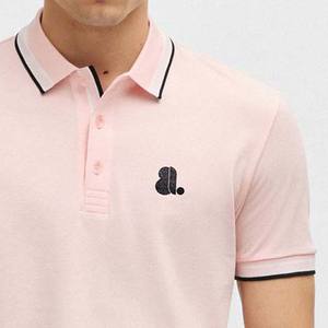 Camisas Casuales para Hombre con Diseño de Logotipo Frontal, Corte Regular, 100% Fibra de Bambú, Tejido Jersey Transpirable, Manga Corta, Color Sólido - Product Image 5