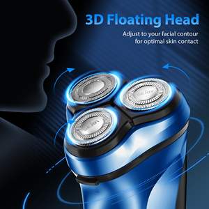 Afeitadora Eléctrica Inalámbrica Recargable para Hombre, Máquina de Afeitar y Recortadora con Fuente de Alimentación USB, IPX7, para Rostro, Viajes y Hogar, con Pantalla - Product Image 1
