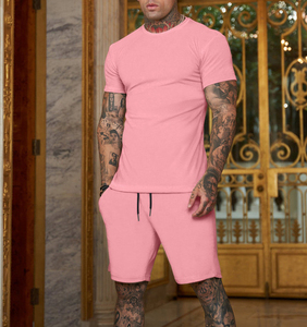 Nuevo Rash Guard Summer Men's Slim Sportswear Camisas Transpirable Fitness Color sólido Simple Street Sets New Rash Guard - Product Image 2