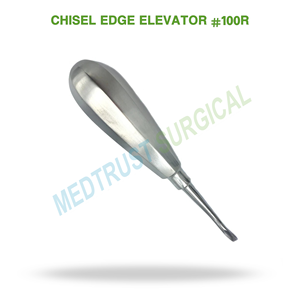 Elevador Quirúrgico Dental Chisel Edge 100R, Instrumento de Acero Inoxidable para Extracción Dental y Elevación de Raíces - Product Image 2