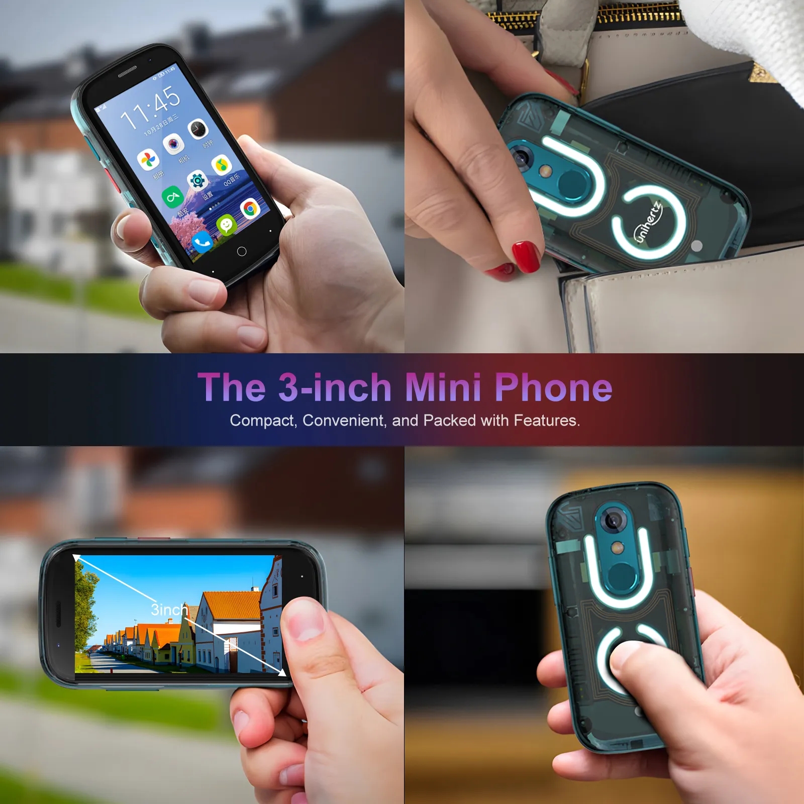 Unihertz Jelly Star 4G Android 13 - 8GB + 256GB Smartphone