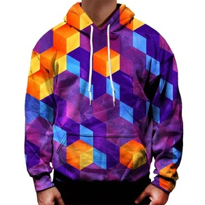 Sudadera con capucha de manga larga para hombre con estampado geométrico 3D colorido, Jersey suelto para mujer, ropa de calle para invierno - Product Image 3