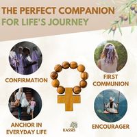 Chapelet de prière chrétien en bois d'olivier sculpté à la main, bague de prière, chapelet de poche, vente en gros de Bethléem