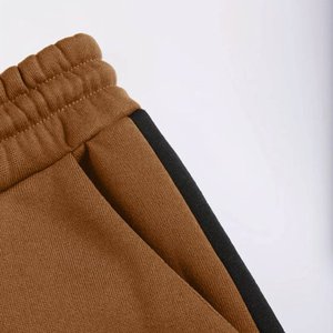 Color Block Sweatsuits para hombres Full Zip Hoodies Sudadera Elástico Cordón Pantalones de chándal con bolsillos 2 piezas - Product Image 3