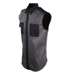 Camisas de motorista de algodón 100% de alta calidad para hombre, camisas sin mangas cortadas en motocicleta personalizadas de nuevo estilo para primavera - Product Image 3