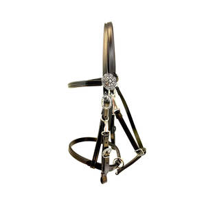 Brida de caballo de costura a mano duradera de PVC de diseño personalizado para carreras de caballos - Product Image 4