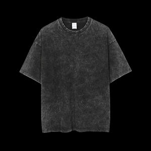 T-shirt délavé à l'acide graphique personnalisé votre conception Logo surdimensionné Vintage t-shirt vierge coton lourd pour hommes - Product Image 1