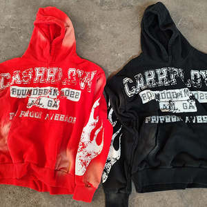 Conjunto Deportivo Holgado con Sudadera y Pantalones Deportivos Deslavados al Ácido para Hombre y Mujer - Product Image 3