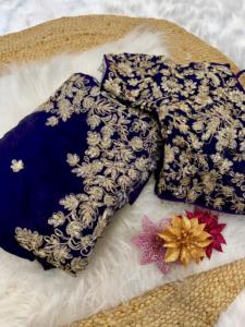 ส่าหรีผ้าไหมเนื้อนุ่มสำหรับผู้หญิงเสื้อเบลาส์สุดเก๋ชุดปาร์ตี้พื้นเมืองอินเดียแบบดั้งเดิม - Product Image 3