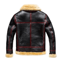 Veste en cuir véritable sur mesure pour homme, de qualité supérieure, best-seller, style urbain, noire unie, avec garniture en fourrure de renard, grandes tailles, hiver