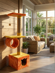 Griffoir pour chats Amistar Citrus Paradise de haute qualité, adapté à toutes les races et tailles de chats. - Product Image 4