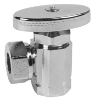 Sortie de compression de la vanne d'arrêt d'angle multi-tours en laiton sans plomb pour robinet évier de salle de bain Machine à laver chauffe-eau