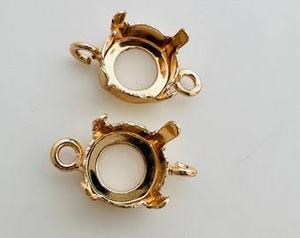 Connecteur en forme de poire unique de style vintage de haute qualité, 9x13 mm, argent sterling plaqué rhodium, serti clos, fabrication de bijoux, certifié IGICertified - Product Image 5