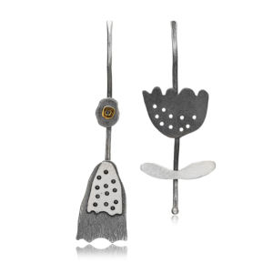 Pendientes de Plata de Ley 925 con Diseño de Tulipán Hechos a Mano para Mujer, Estilo Vintage Oxidado, Joyería THEIA - Product Image 6