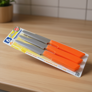 Juego de cuchillos naranja de 6 piezas Bonomi 30006ANSC, cubertería de acero inoxidable - Product Image 3